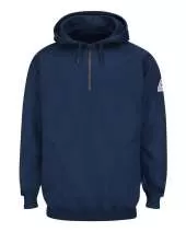 Bulwark SEH8 Pullover Hooded Fleece Sweatshirt Quarter-Zip