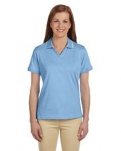 Harriton M140W Ladies' 5.9 oz. Cotton Jersey Short-Sleeve Polo with Tipping