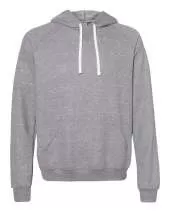 JERZEES 90MR Snow Heather French Terry Raglan Hooded Sweatshirt