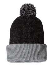 Sportsman SP70 12" Speckled Pom-Pom Cuffed Beanie