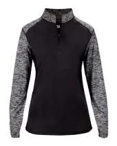 Badger 4198 Women's Sport Blend QUARTER-Zip Pullover