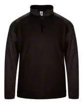 Badger 1488 Sport Tonal Blend Fleece Long Sleeve Quarter-Zip