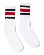 SOCCO SC100 USA-Made STRIPED Crew Socks