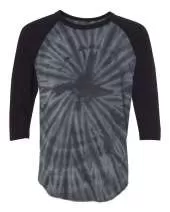 Dyenomite 660VR Tie-Dyed Three-Quarter Sleeve Raglan T-Shirt