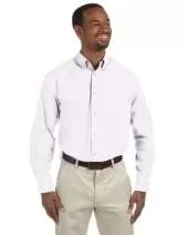 Harriton M510T Men's Tall 3.1 oz. Essential Long-Sleeve Poplin
