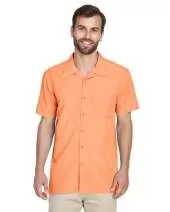 Harriton M560 Men's Barbados Textured Camp Shirt