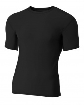 A4 N3130 Adult Polyester Spandex Short Sleeve Compression T-Shirt