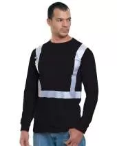 Bayside 3781 USA-Made High Visibility LONG Sleeve Pocket T-Shirt