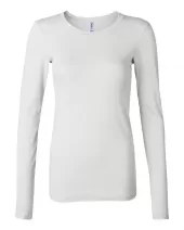 Bella + Canvas 8751 Women's Long Sleeve Sheer Mini Rib Tee