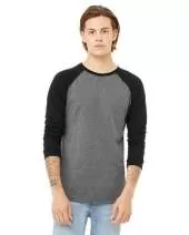 Bella + Canvas 3000C Men's Jersey Long-Sleeve Baseball T-Shirt
