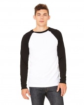 Bella + Canvas 3000C Men's Jersey Long-Sleeve Baseball T-Shirt