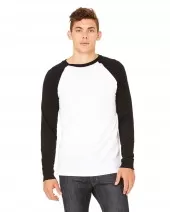 Bella + Canvas 3000C Men's Jersey Long-Sleeve Baseball T-Shirt