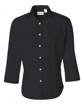 Van Heusen 13V0527 Women's Three-Quarter Sleeve Baby Twill Shirt