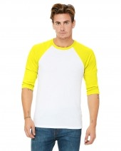 Bella + Canvas 3200 Unisex 3/4-Sleeve Baseball T-Shirt