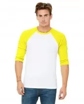 Bella + Canvas 3200 Unisex 3/4-Sleeve Baseball T-Shirt
