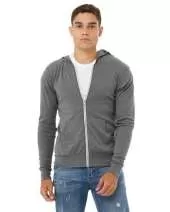 Bella + Canvas 3939 Unisex Triblend Full-Zip Lightweight Hoodie
