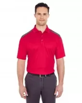 UltraClub 8215 Adult Cool & Dry Two-Tone Mesh Piqué Polo