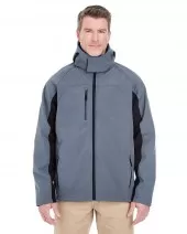 UltraClub 8290 Adult Colorblock 3-in-1 Systems Hooded Soft Shell Jacket