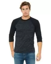 Bella + Canvas 3200 Unisex 3/4-Sleeve Baseball T-Shirt