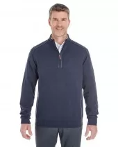 Devon & Jones DG478 Men's Manchester Fully-Fashioned Quarter-Zip Sweater
