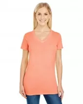 Threadfast Apparel 230B Ladies' Pigment Dye Short-Sleeve V-Neck T-Shirt