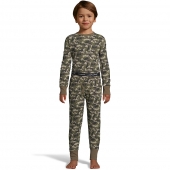 Hanes Boys Waffle Knit Thermal Camo Set