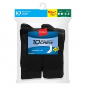 Hanes Boys Crew EZ Sort Socks 10-Pack