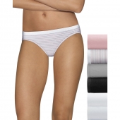 Hanes Ultimate Cotton Comfort Cool Dri Bikini 6-Pack (includes 1 Free Bonus Bikini)