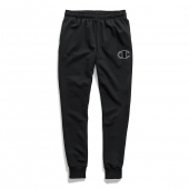 Champion Mens Powerblend Fleece Joggers, C Logo With White Chainstitch