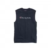 Champion Mens Classic Jersey Muscle Tee, Script Logo
