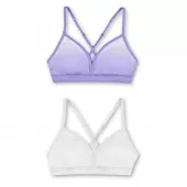 Hanes Girls ComfortFlex Fit Pullover Bra with Adjustable Racerback Straps 2-Pack