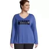 JMS Long Sleeve Cool Dri V-Neck Graphic Tee
