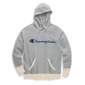 Champion Women Plus Powerblend Fleece Pullover Hoodie Graphic-2C Champion Script