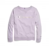 Champion Womens Heritage French Terry Crew, Chainstitch Logo