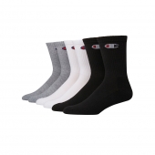 Champion Men's Logo Crew Socks, 6-Pack