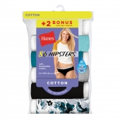 Hanes Cool Comfort Women's Cotton Sporty Hipster Panties 8-Pack 