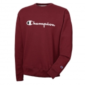 Champion Men's Powerblend Fleece Crew, Script Logo