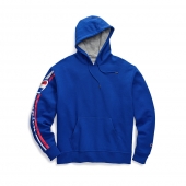 Champion Men's Powerblend Fleece Pullover Hoodie, Vertical Logo