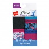 Hanes Girls' Active Stretch Gymshorts 5-Pack