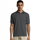 Hanes 504 Men's 5.2 oz. 50/50 EcoSmart® Jersey Pocket Polo