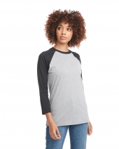 Next Level 6251 Unisex Cvc 3/4 Sleeve Raglan Baseball T-Shirt