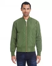 Threadfast Apparel 395J Unisex Bomber 100% Polyester Jacket