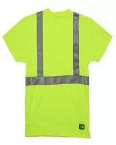 Berne HVK012 Men'S Hi-Vis Class 2 Performance Pocket T-Shirt