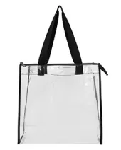 Liberty Bags OAD5006 Oad Clear Tote W/ Gusseted And Zippered Top