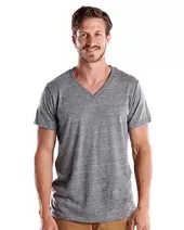 US Blanks US2228 Men'S 4.9 Oz. Short-Sleeve Triblend V-Neck