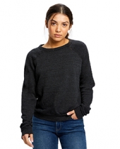 US Blanks US238 Ladies' Raglan Pullover Long Sleeve Crewneck Sweatshirt