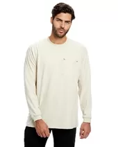 US Blanks US5544 Men'S Flame Resistant Long Sleeve Pocket T-Shirt