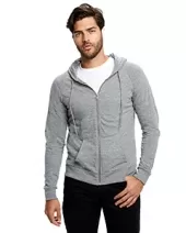 US Blanks US655 Unisex 4.9 Oz. Long-Sleeve Zip Hoodie