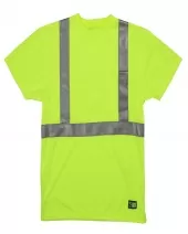 Berne HVK012T Men's Tall Hi-Vis Class 2 Performance Short Sleeve T-Shirt