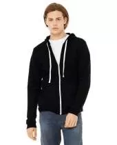 Bella + Canvas 3909 Unisex Triblend Sponge Fleece Full-Zip Hoodie